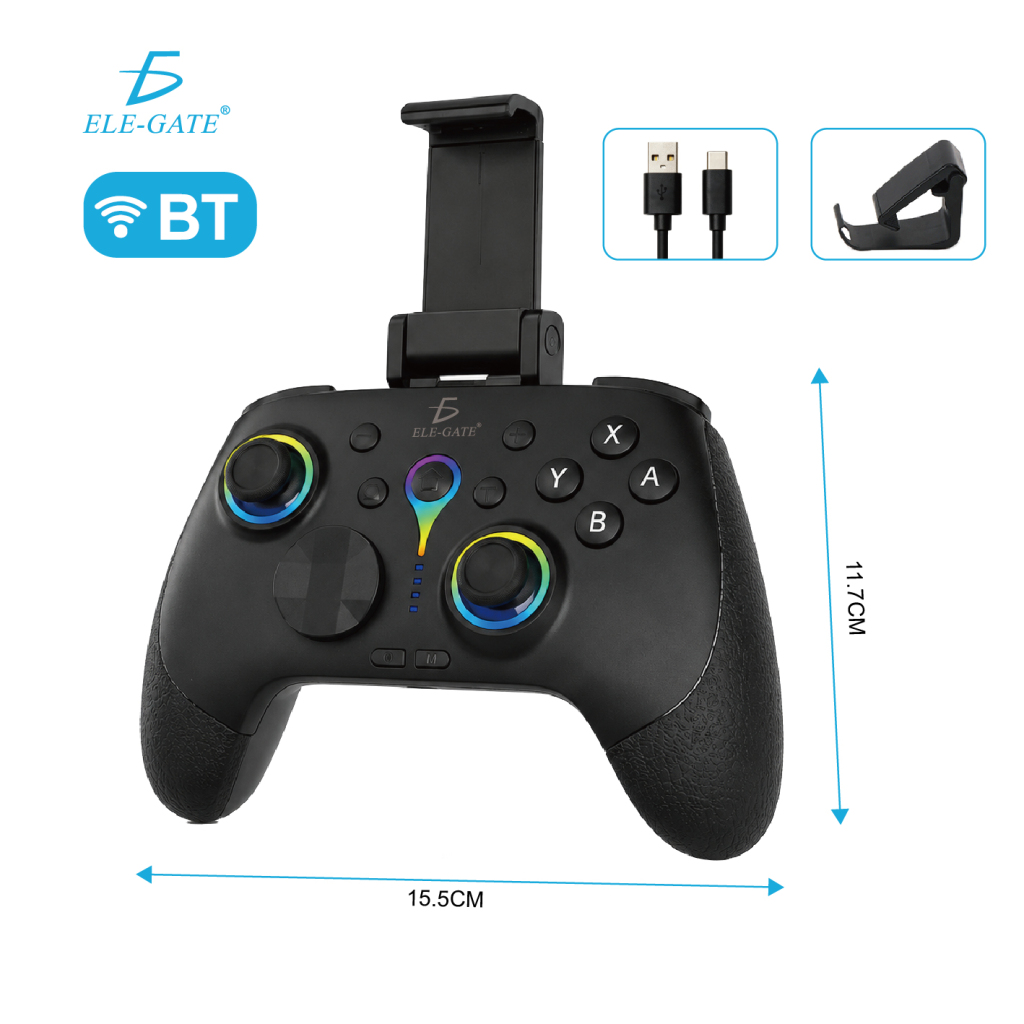 Control Bluetooth con Joysticks Hall 3D, Giroscopio 6 Ejes, Soporte para Celular y Batería 600 mAh - Image 5