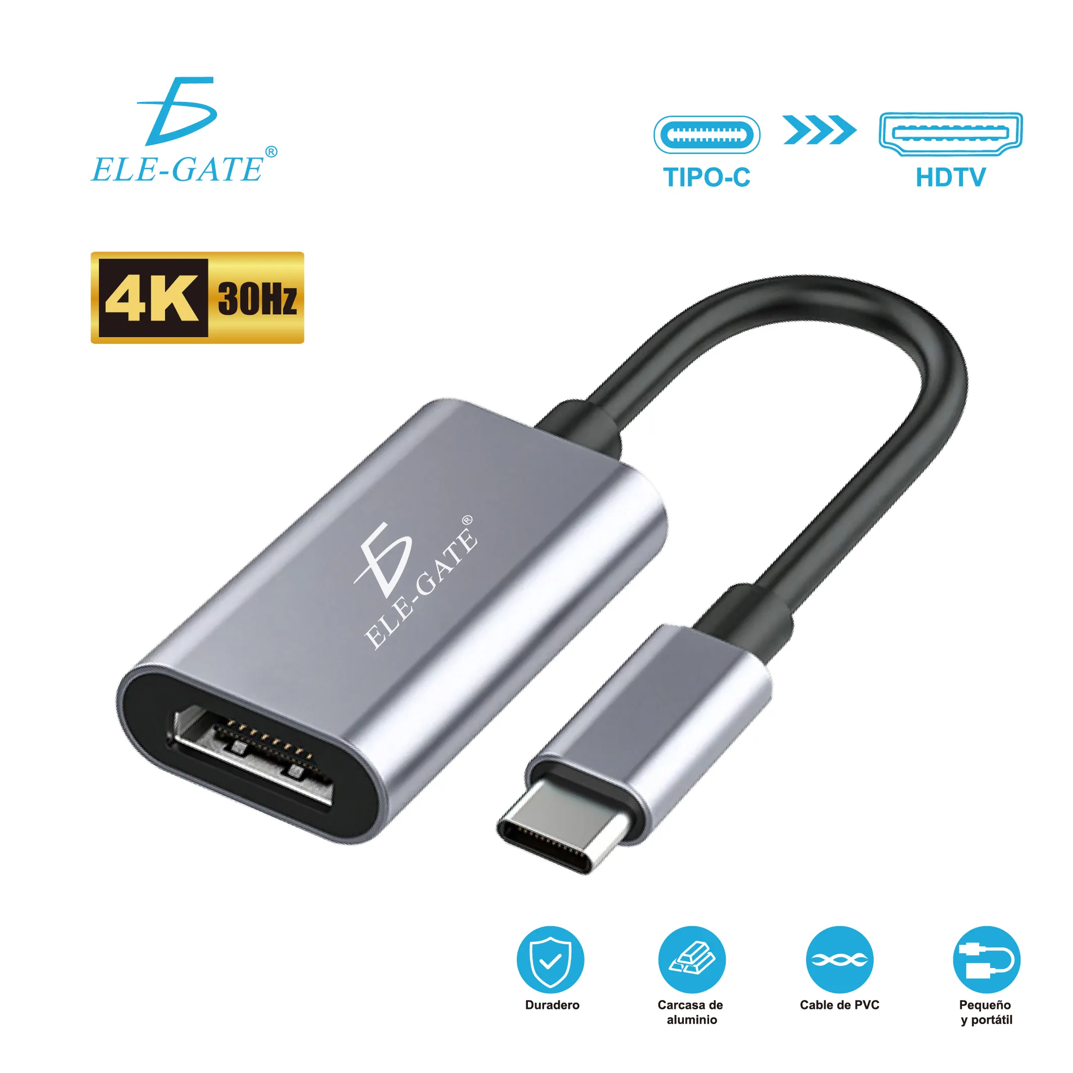 Adaptador USB-C a HDMI para monitor y TV - Imagen 3