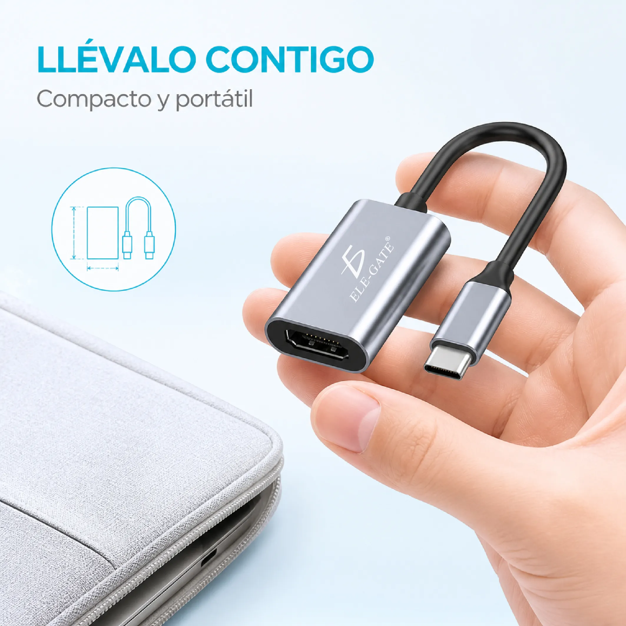 Adaptador USB-C a HDMI para monitor y TV - Imagen 5