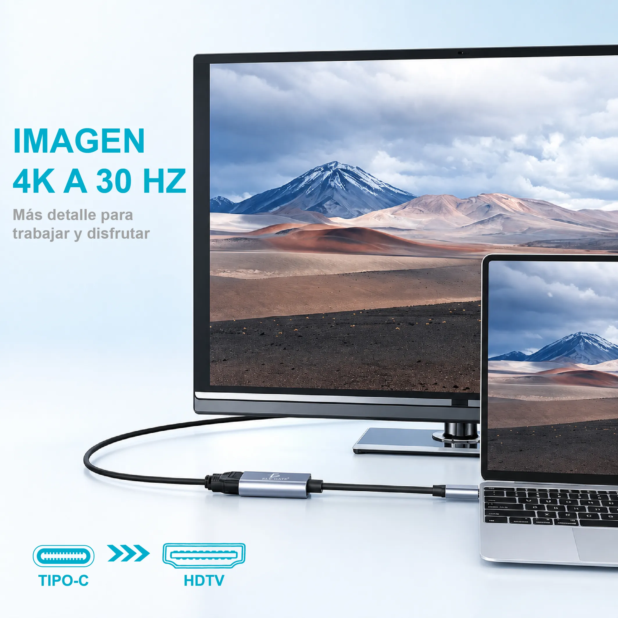 Adaptador USB-C a HDMI para monitor y TV - Imagen 6