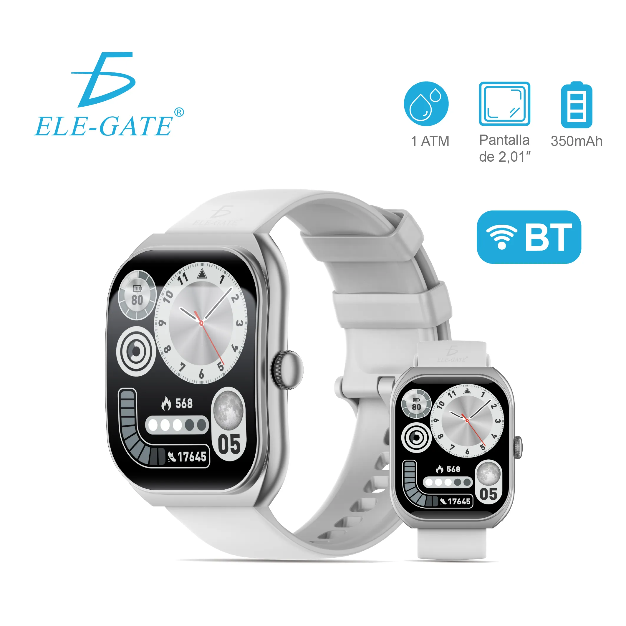 Smart Watch Deportivo con Pantalla Curva de 2” – Sumergible, con Llamadas Bluetooth y Carga Inalámbrica - Imagen 6