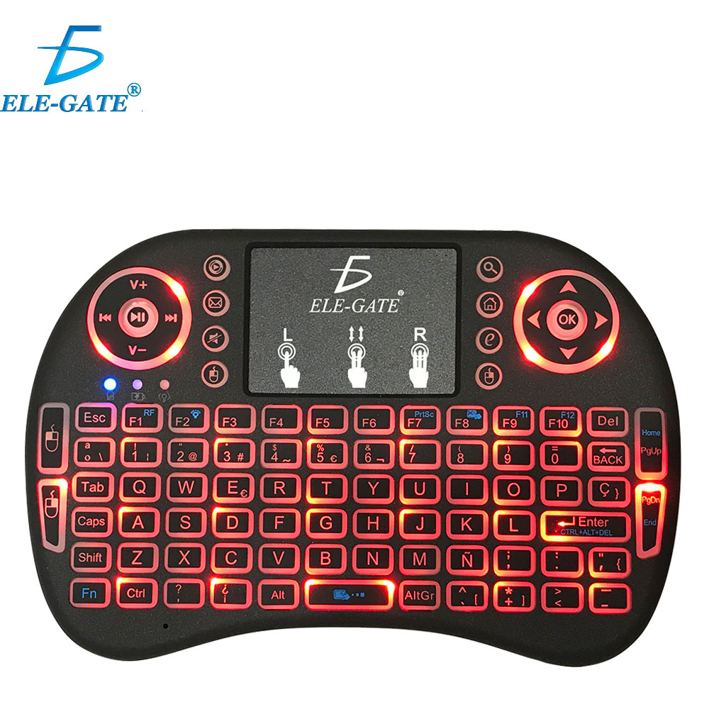 Mini Teclado Inalambrico Iluminado, Con TouchPad, USB 2.4GHz Para PC, , large