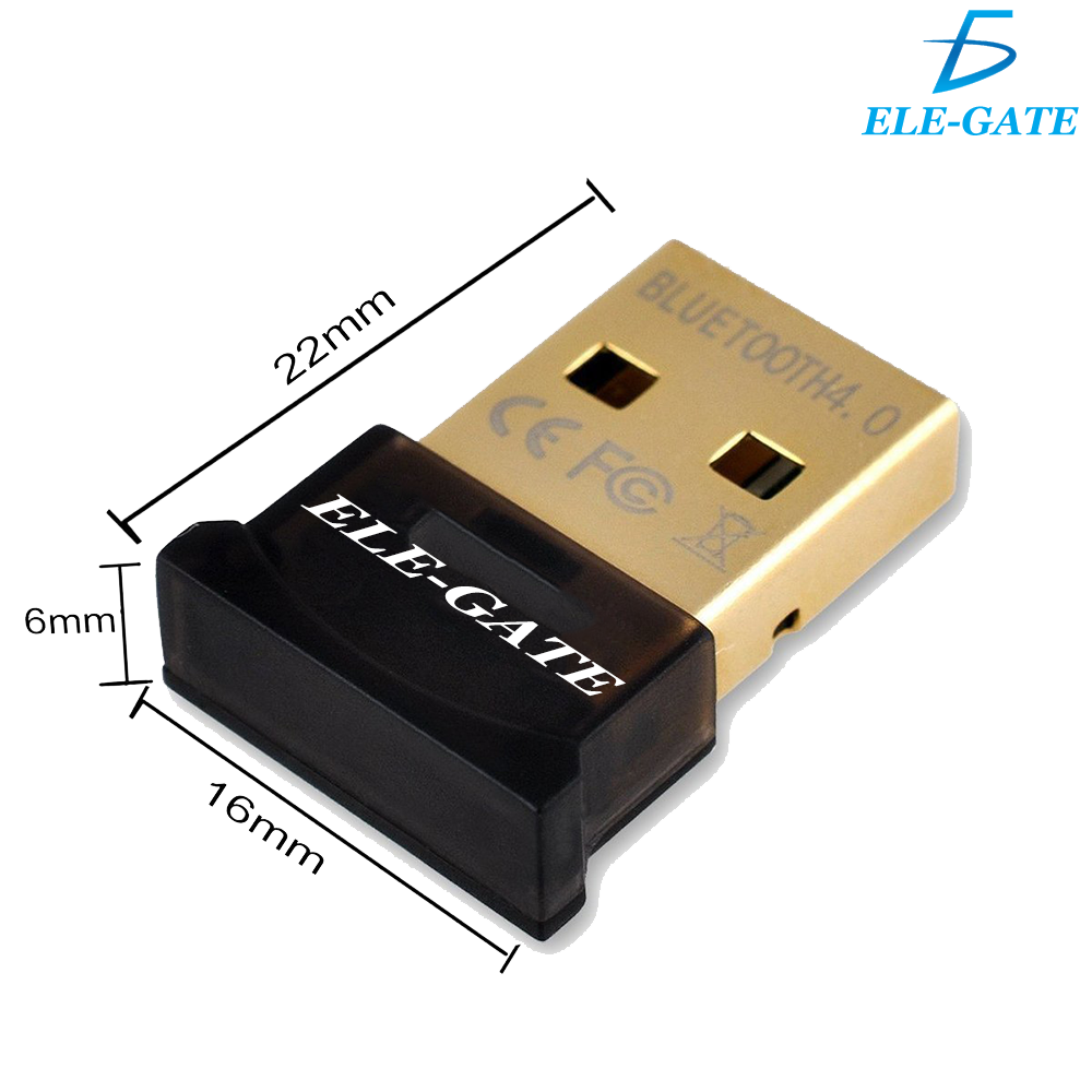 Homelink Mini USB Bluetooth 4,0 Dongle adaptador para PC portátil cuadrado * Compatible con ventana XP/Vista/7 /8.1/10 negro /8 32 bits y 64 bits 32 bits y 64 bits
