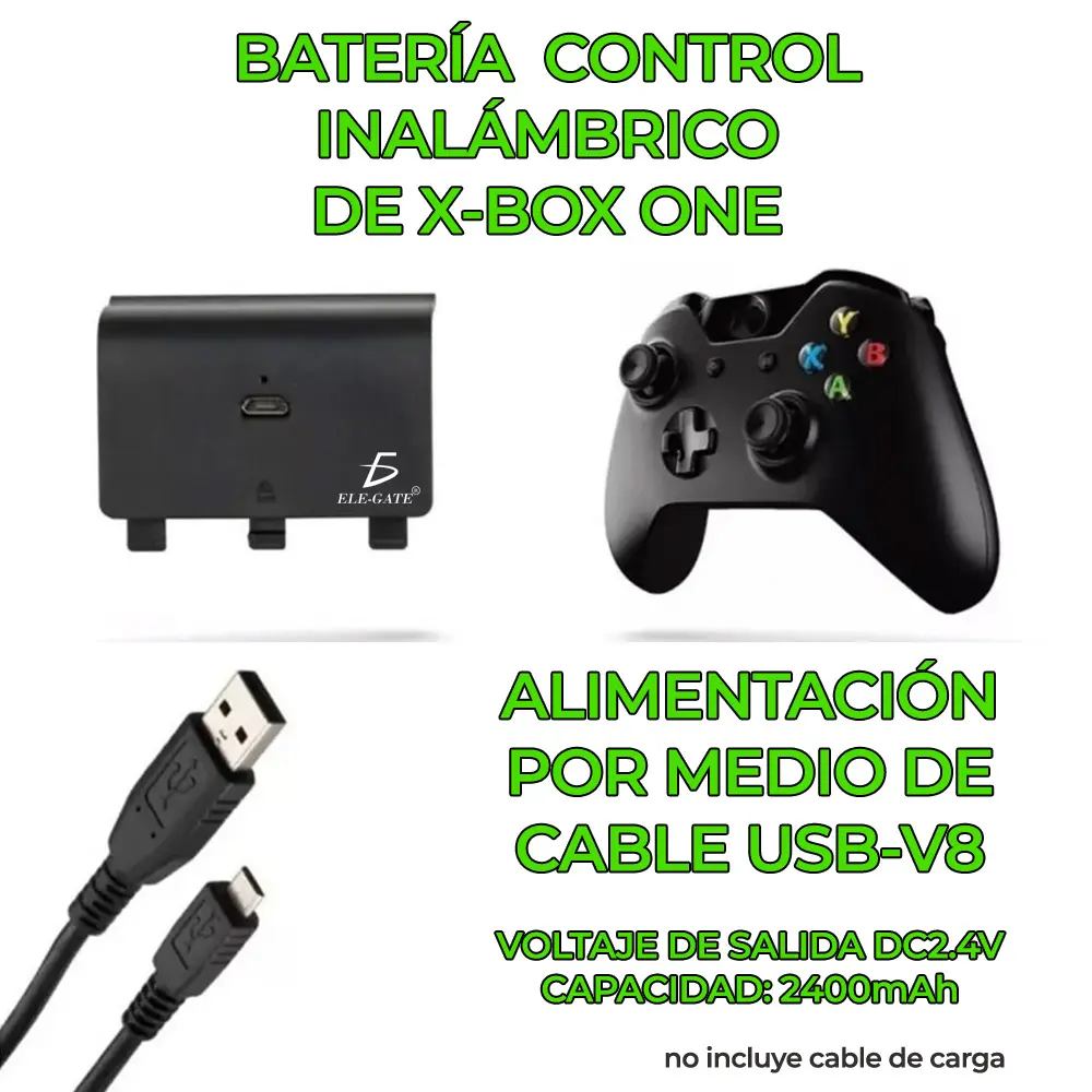 Carga Y Juega Para Control Xbox One Bateria