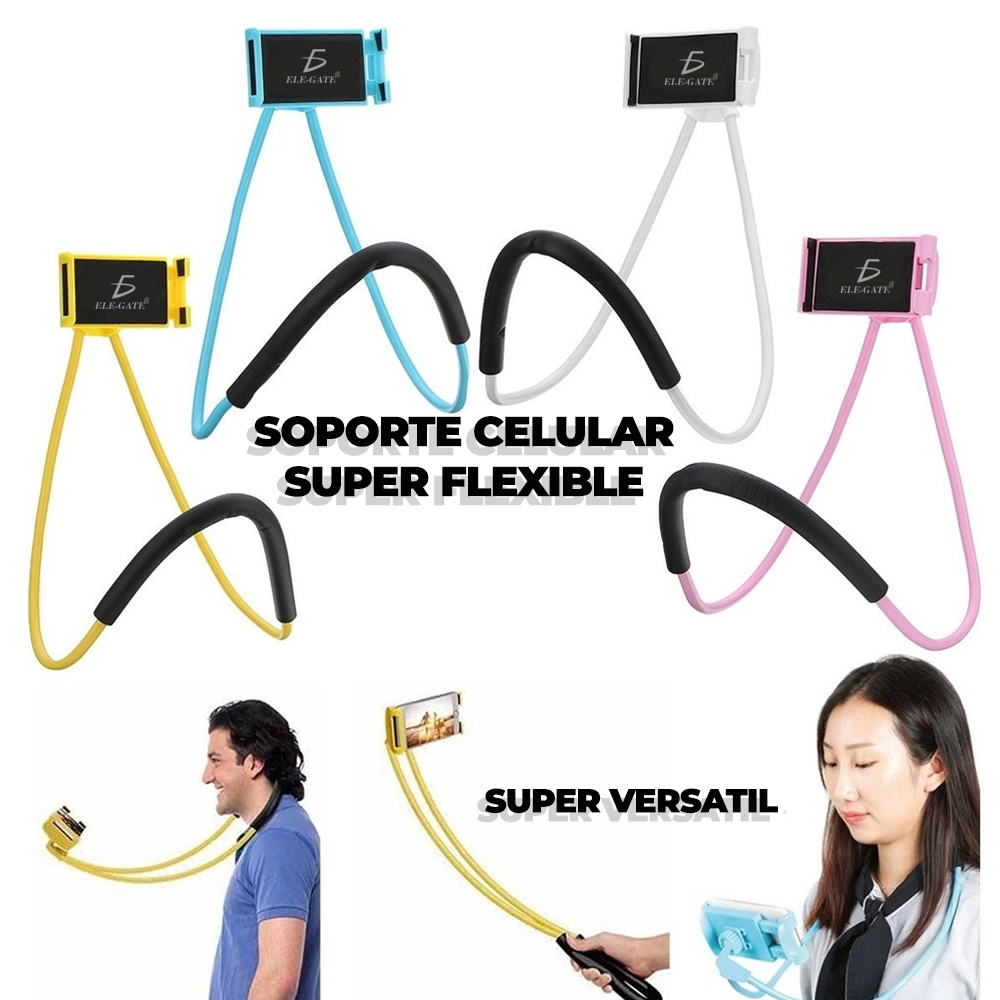Soporte Flexible Cuello para Celular ELE-GATE HOLD26, Negro - Baaxtec