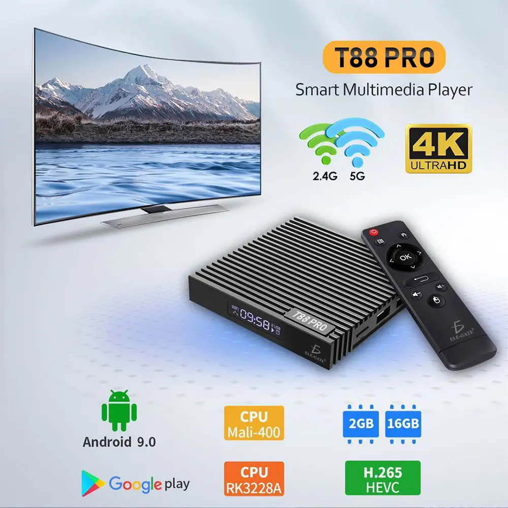 Smart Tv Box Andorid 7.1 4k HD 5G DDR3 2G 16G