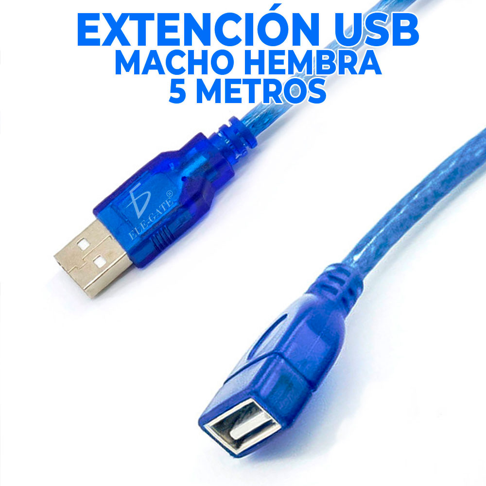 Cable Extension Usb Macho Hembra 5 Metro - ELE-GATE