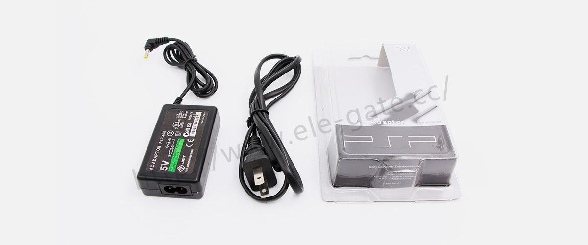 PSP Cargador Adaptador de CA Fuente de alimentación Hogar Cable de carga de  viaje de pared Kit de accesorios portátil para PSP 1000 Slim 2000 Serie