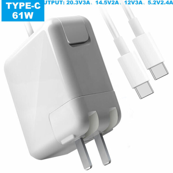Cargador Mac Macbook 61w Tipo c Cable Type c