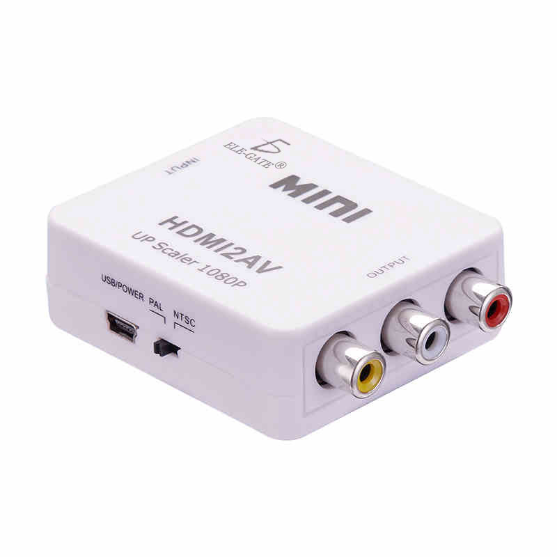 AIFHDAUF Conversor de euroconector a HDMI, convertidor RCA a HDMI,  conmutador HDMI 3 en 1, Adaptador