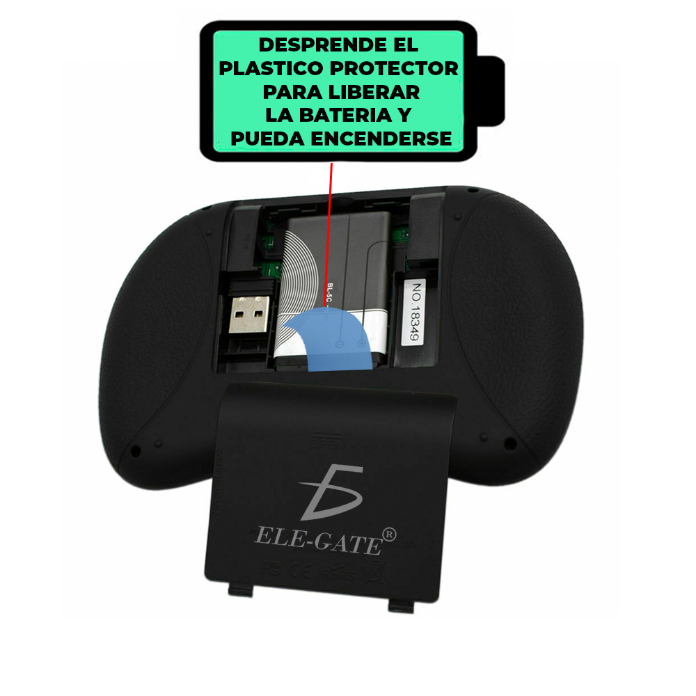 Mini Teclado Español Inalambrico Bluetooth Iluminado Usb Recargable Con  TouchPad 2 en 1 - ELE-GATE