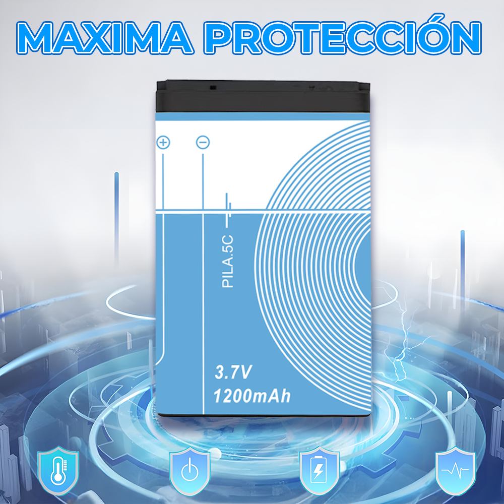 Pila Batería BL-5C 1200mAh 3.7V - Image 2