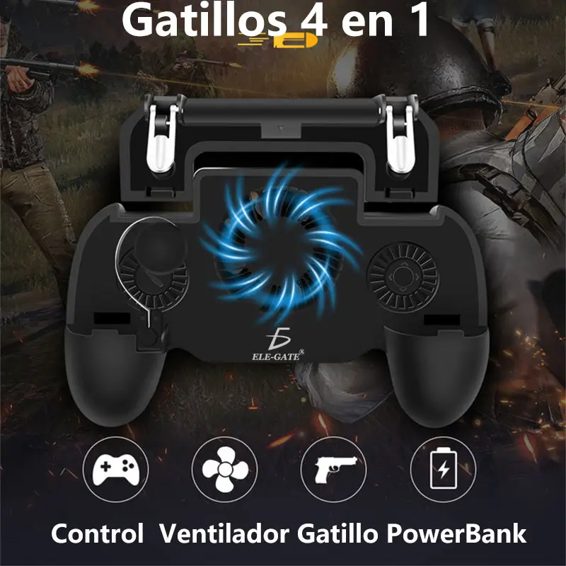 Gatillos L1r1 Control Celular Powerbank Ventilador
