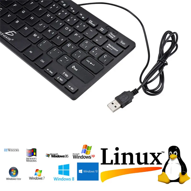 mini teclado usb alambrico 78 teclas Español windows