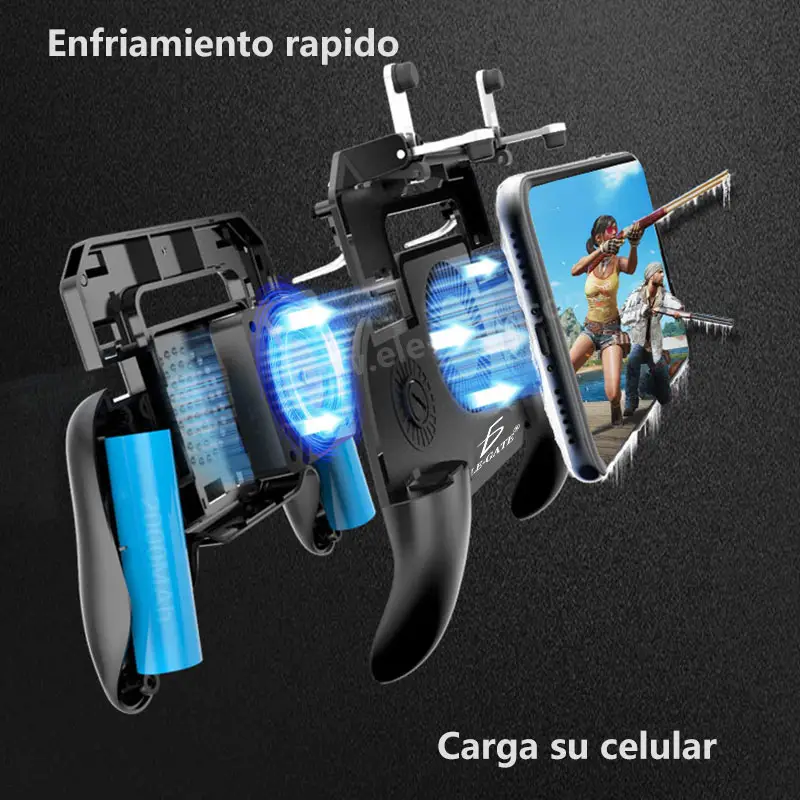 Gatillos L1r1 Control Celular Powerbank Ventilador