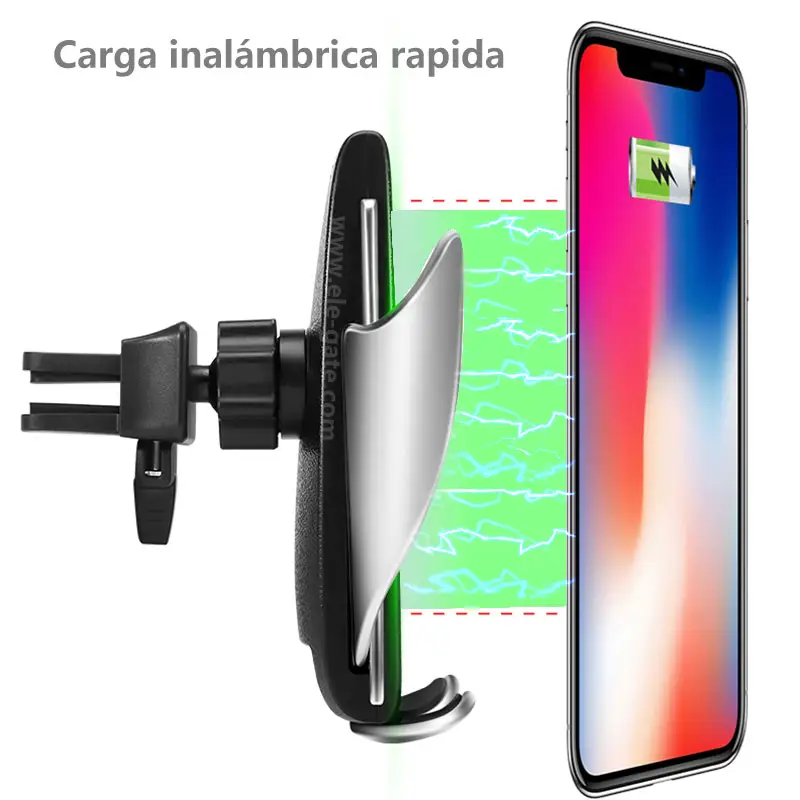 Cargador auto Inalámbrico rapida iPhone Huawei Samsung 10w