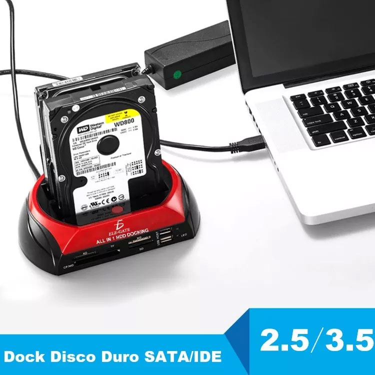 Case Dock Station Disco Duro 2.5 3.5 Sata Ide Multilector