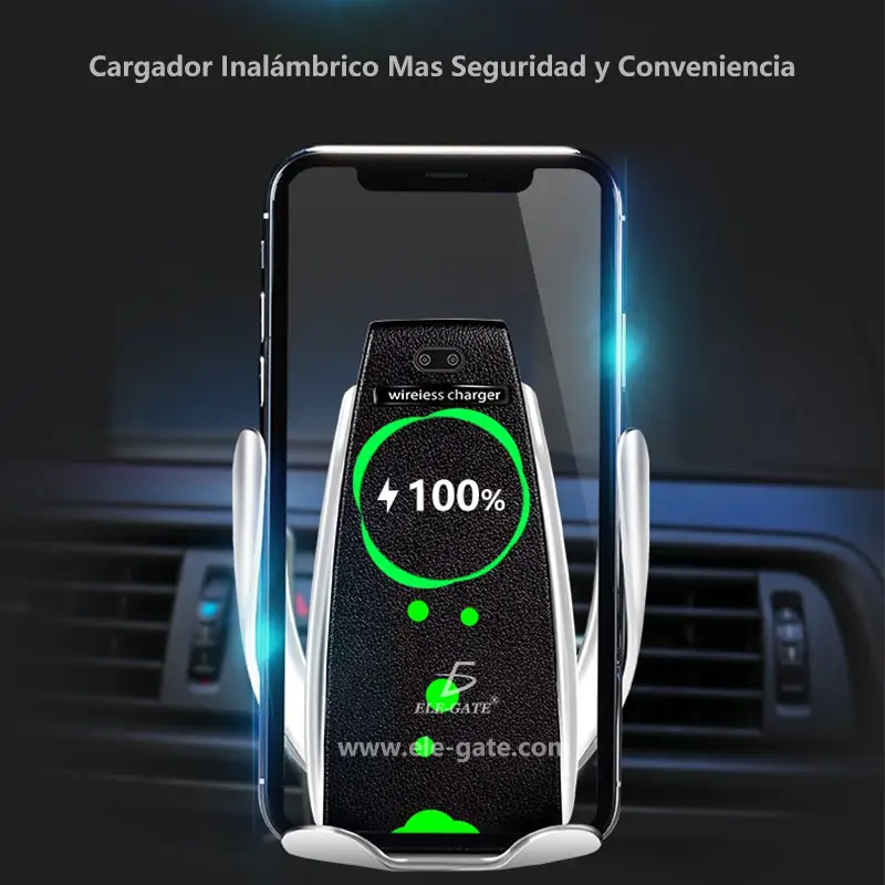 Cargador auto Inalámbrico rapida iPhone Huawei Samsung 10w