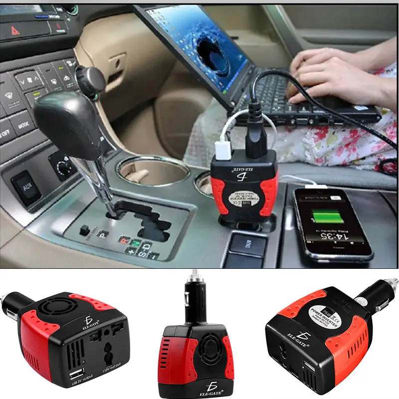 Inversor De Corriente Automotriz De 12v A 110v 75w Coche