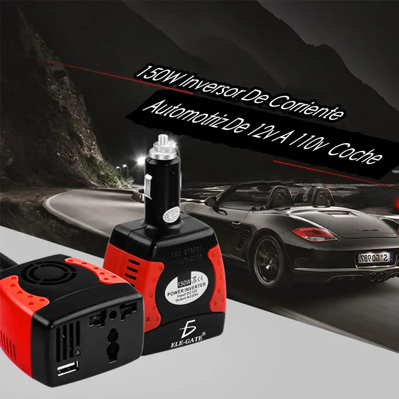 Inversor De Corriente Automotriz De 12v A 110v 150w Coche