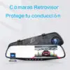 2 Cámaras Retrovisor Frente Y Trasera Graba Nocturna para automovil coche y carro
