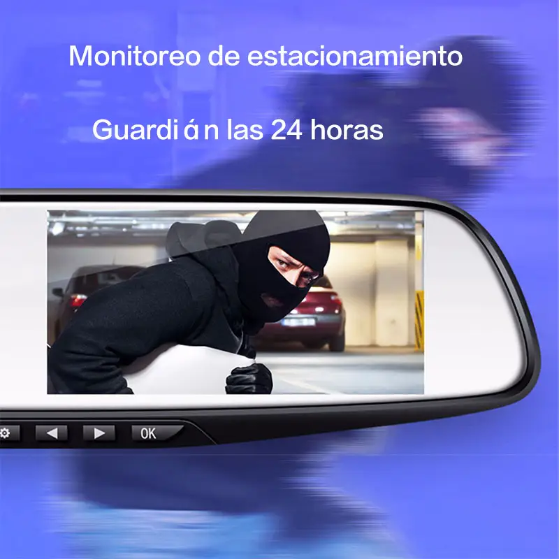 2 Cámaras Retrovisor Frente Y Trasera Graba Nocturna para automovil coche y carro