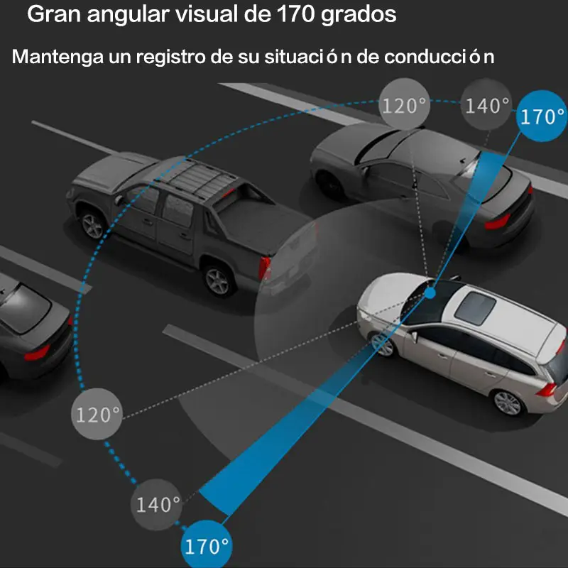 2 Cámaras Retrovisor Frente Y Trasera Graba Nocturna para automovil coche y carro