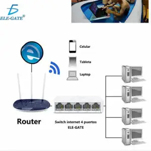 Hub Internet Switch Ethernet Rj45 5 Puertos Red 100M