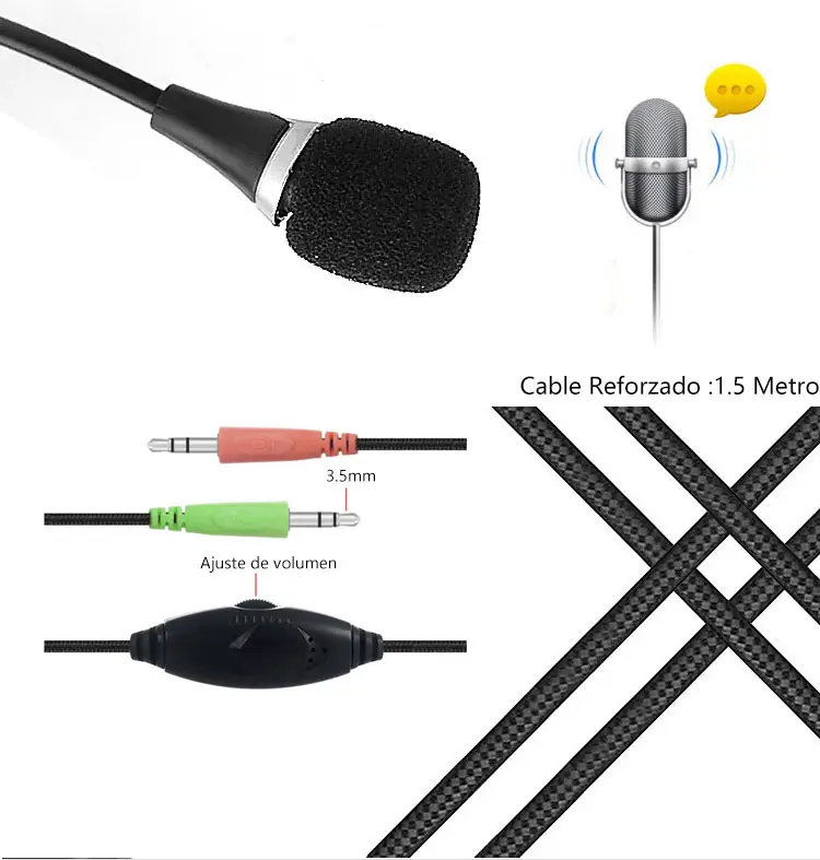 Audifonos Diadema Gamer Ps4 Xbox One 360 Jakc 3.5mm Pc Laptop