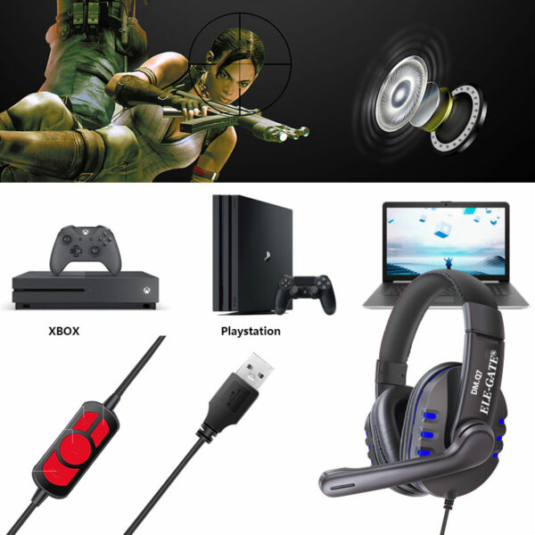 Audifonos Diadema Gamer Usb Audio Xbox 360 Pc Ps4
