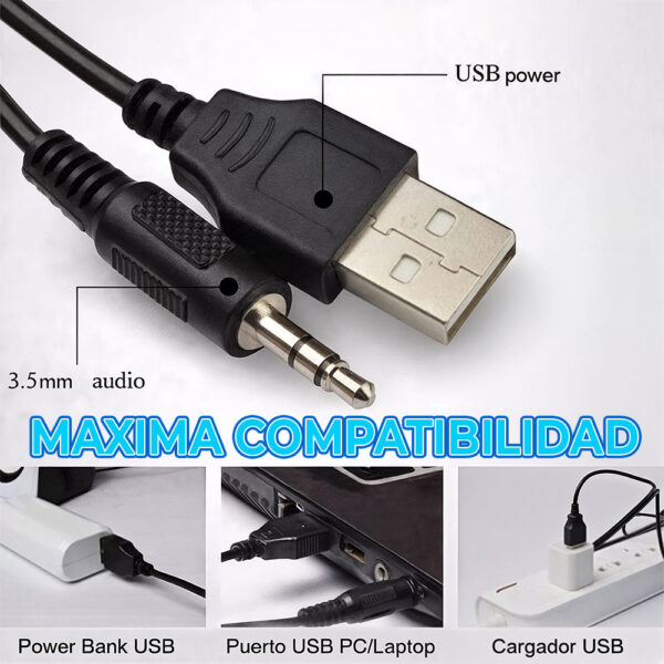 Set de Dos Bocina Usb 2.1 con Subwoofer 3.5mm - Image 2