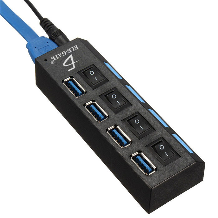 Hub Concentrador USB 3.0 de 4 Puertos Hub USB-C a 4x USB A Alimentado por  el Bus - Conversor de USB C a USB Convencional