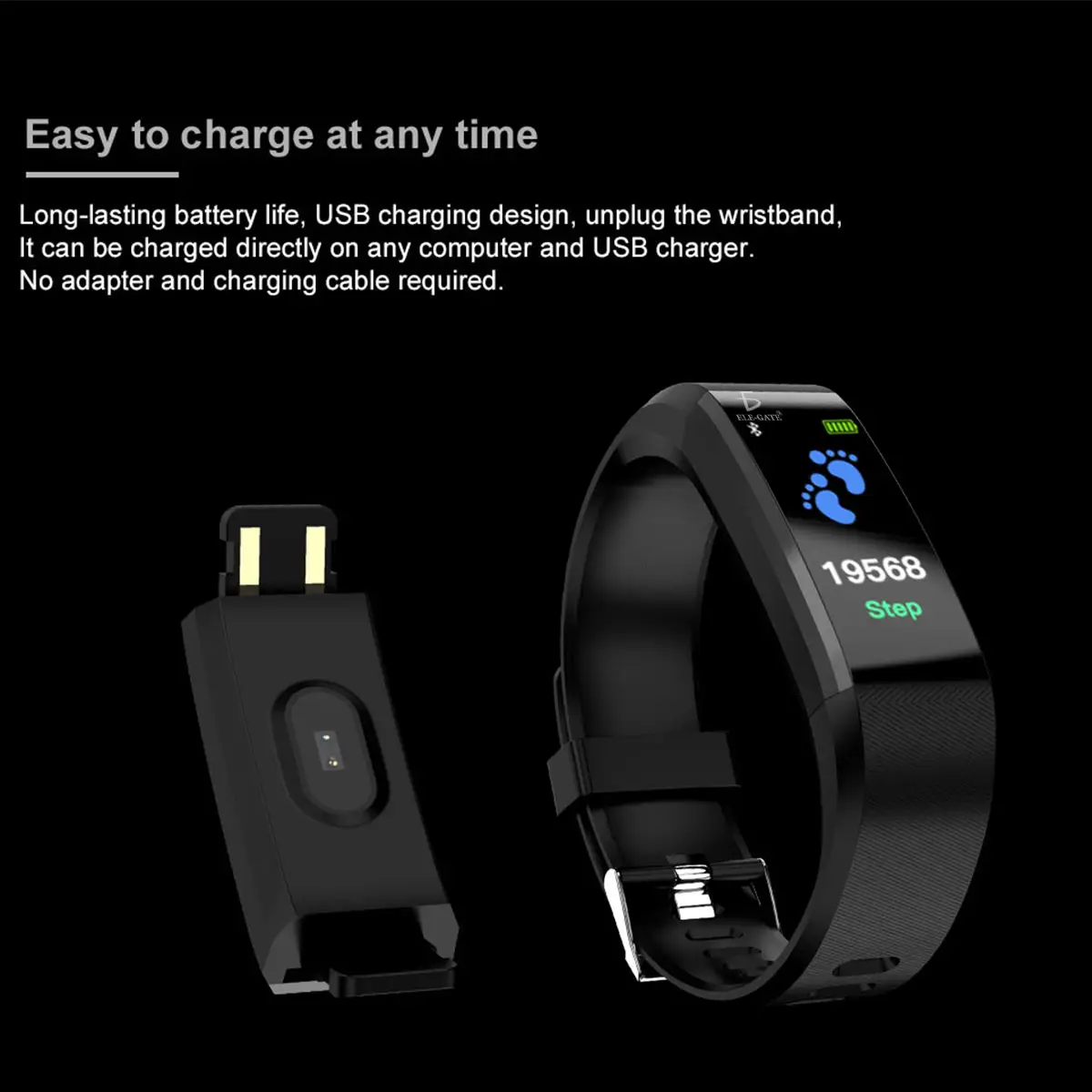 Smart Band Id115 Plus Reloj Pulsera Inteligente Sensor De Ritmo Cardíaco