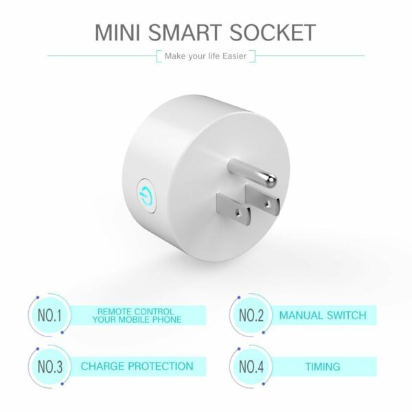 Smart Plug Wifi Contacto Inteligente App Led Socket Apagador