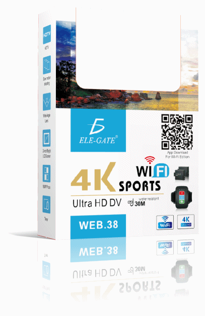 Camara GO PRO de Accion 4K WiFi Ultra HD Resistente al Agua Sumergible hasta 30m Ultra HD Gran Angular Lente de 150 Grados con Accesorios