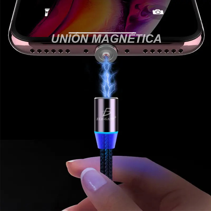 Cable Imán Para Celular Iphone Lightning Carga Rápida