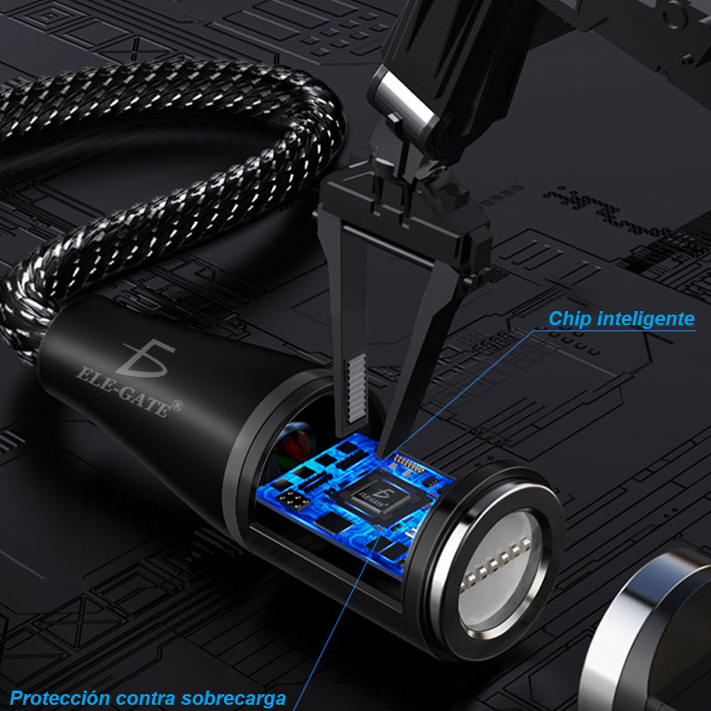 Cable Imán Usb Tipo C TYPE-C Tipo Celular Android Carga Rápida