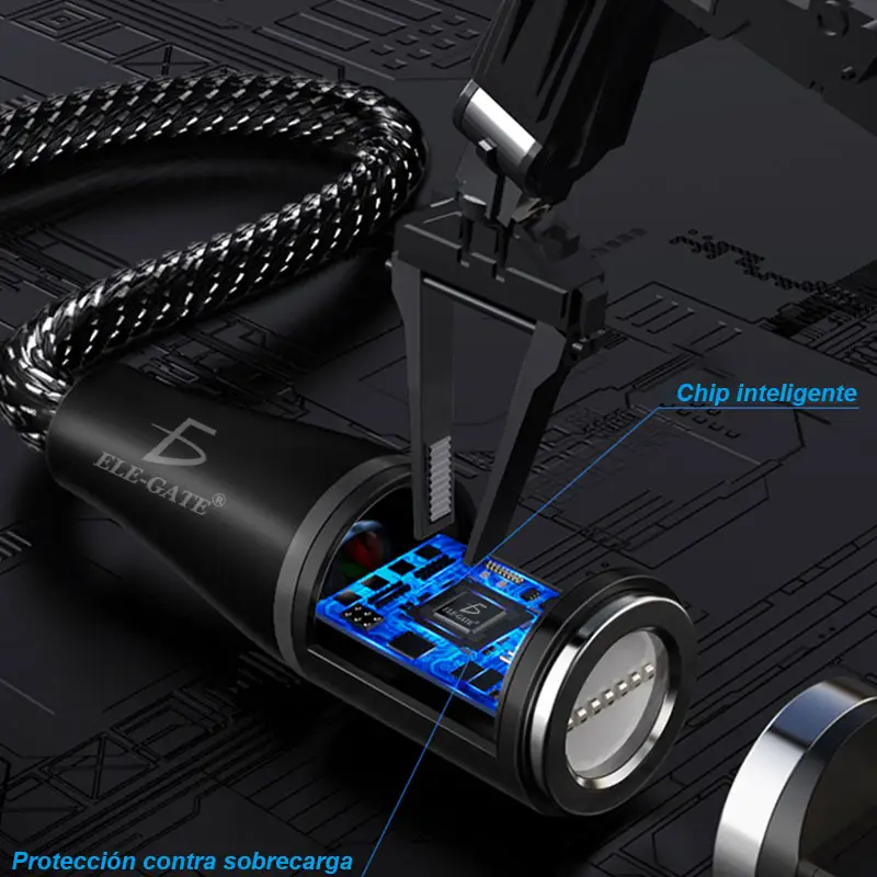 Cable Imán Usb Tipo C TYPE-C Tipo Celular Android Carga Rápida