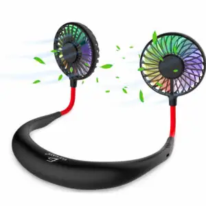 Ventilador Cuello 3 Velocidades Manos Libres Usb Recargable