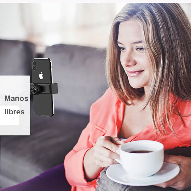 Aro Anillo De Luz Led Para Selfie Celular Telefono Mircofono