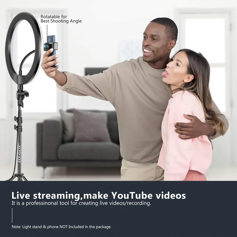 Aro Luz Anillo Led Tapa Mesa Usb 10 Pulgadas Para Smartphone