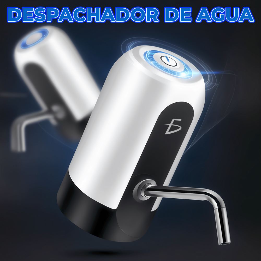 Dispensador de agua para garrafón con batería recargable