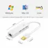 Hub 2.0 Usb Rj45 Rapito Ethernet Compatible Mac Pc 10/100m