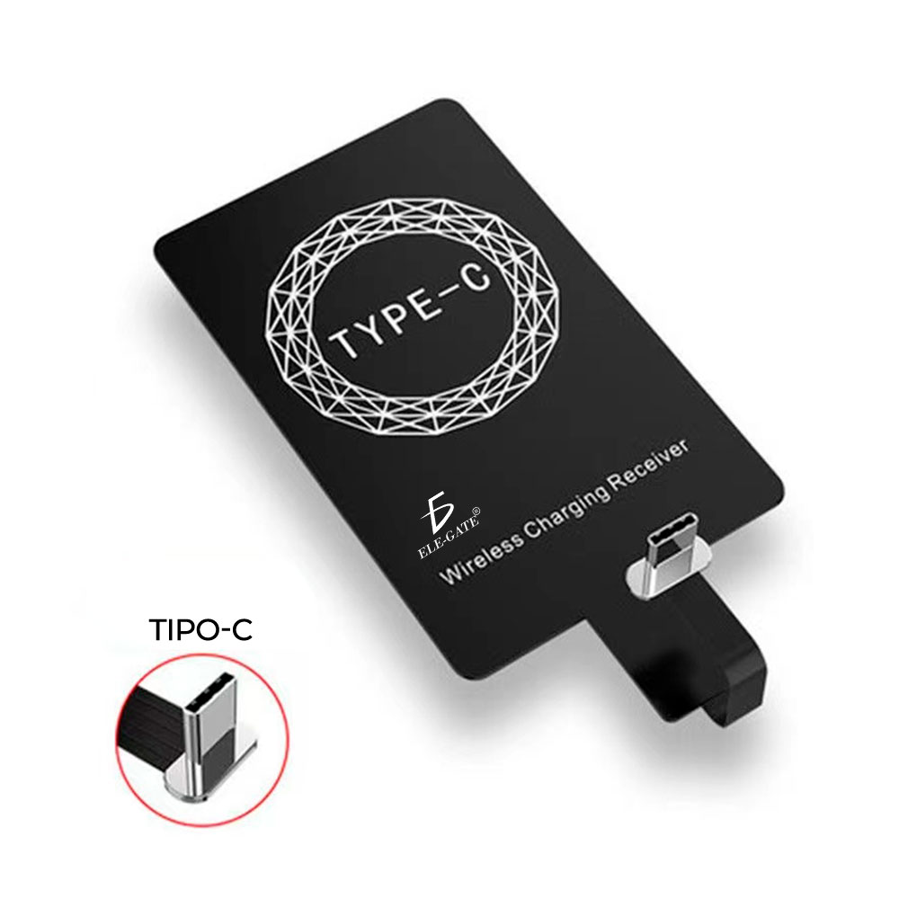 Receptor de Carga Inalámbrica Conector USB Tipo C 1A Negro Módulo  Inalámbrico Universal Carga 1000mAh para Teléfonos – OcioDual