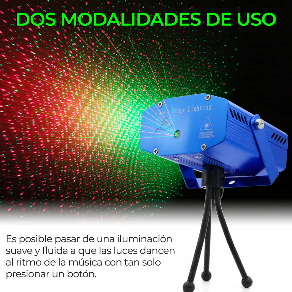Mini Proyector Lampara Laser Disco DJ Movimiento Automatico