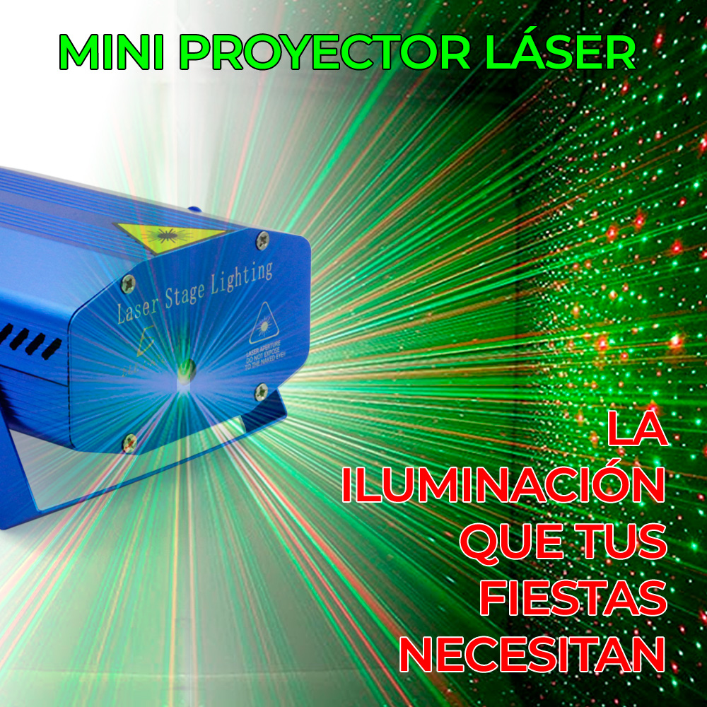 Mini Proyector Lampara Laser Disco DJ Movimiento Automatico