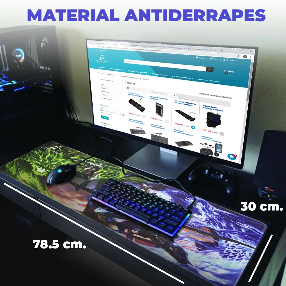 Mouse Pad Gamer Varios modelos 80*30cm