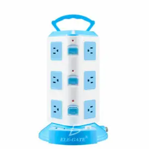Torre Multi Contacto 3 Puertos Usb 5V 2.1A Enchufe Mexico