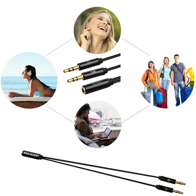 Cable Adaptador Auxilar 3.5 Headset Diadema Celular Audifono