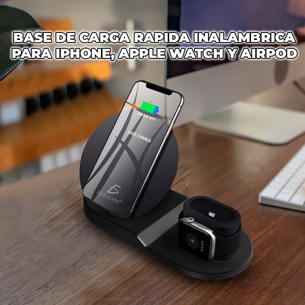 Unifica la carga de un iPhone, Apple Watch y AirPods en esta base de carga  inalámbrica con envío gratis